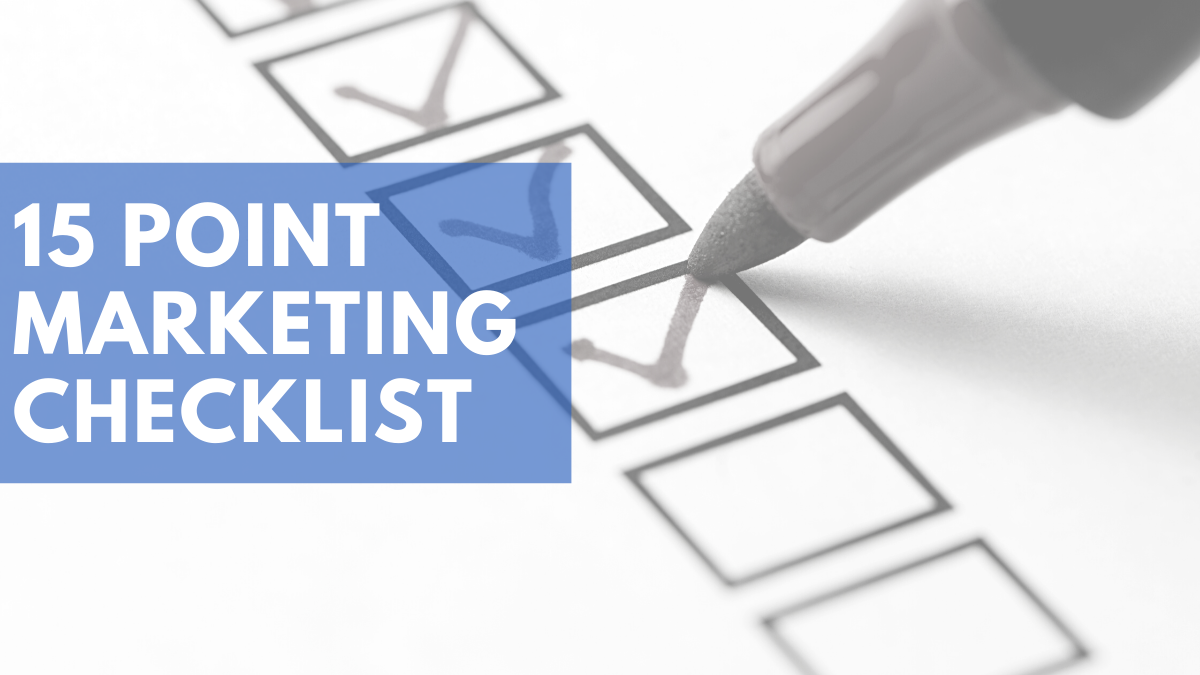 15 Point Marketing Checklist